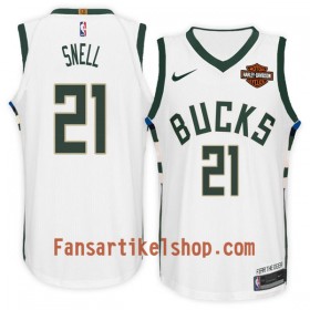 NBA Milwaukee Bucks Trikot Tony Snell 21 Nike 2017-18 Weiß Swingman - Herren